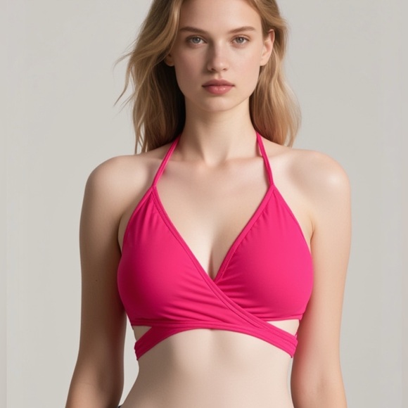 NWT Vince Camuto Women's Swim Top in Dragon Fruit, Size Large - Picture 14 of 14